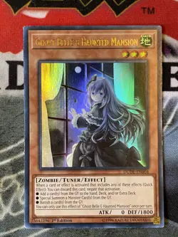 Yugioh! Ghost Belle & Haunted Mansion DUDE-EN004 Ultra Rare 1st Edition MP - Image 1