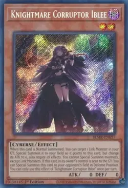 Yugioh! Knightmare Corruptor Iblee - BLMR-EN057 - Secret Rare - 1st Edition Near - Image 1