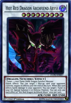 Yugioh! LP Hot Red Dragon Archfiend Abyss - DUPO-EN057 - Ultra Rare - 1st Editio - Image 1