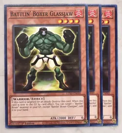 x3 Battlin' Boxer Glassjaw - LD10-EN040 - Common - 1st Edition Yu-Gi-Oh! M/NM - Image 1