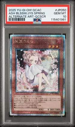2025 YU-GI-OH! JAPANESE QCAC #JP050 ASH BLOSSOM & JOYOUS SPRING PSA 10 - Image 1