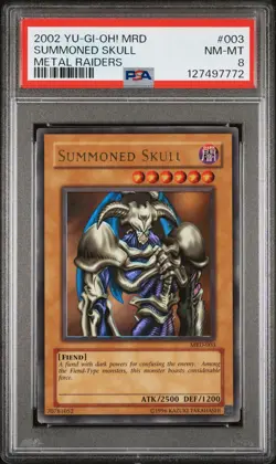 2002 YU-GI-OH! MRD-METAL RAIDERS #003 SUMMONED SKULL PSA 8 - Image 1