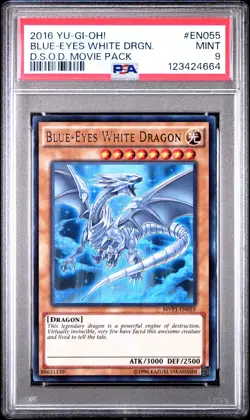 Yu-Gi-Oh! Dark Side of Dimensions Movie Blue-Eyes White Dragon PSA 9 MINT EN055 - Image 2