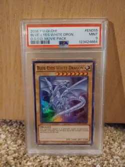 Yu-Gi-Oh! Dark Side of Dimensions Movie Blue-Eyes White Dragon PSA 9 MINT EN055 - Image 4