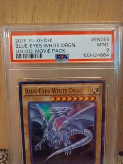 Yu-Gi-Oh! Dark Side of Dimensions Movie Blue-Eyes White Dragon PSA 9 MINT EN055 - Image 5