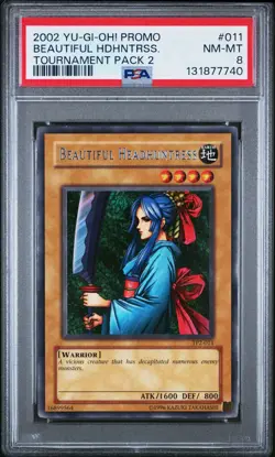 2002 Yu-Gi-Oh! Beautiful Headhuntress Tournament Pack 2 TP2 Rare PSA 8 - Image 1