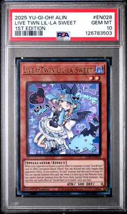 2025 YU-GI-OH! EN028 LIVE TWIN LIL-LA SWEET PSA 10 GEM MINT ALLIANCE INSIGHT - Image 2