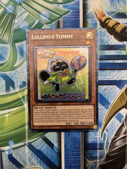 Yugioh Lollipo?Yummy JUSH-EN018 Collector's Rare 1st Edition NM - Image 1