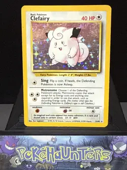 Pokemon Card Clefairy 5/102 Base Set Holo Holo Rare WOTC Played 2 - Image 1