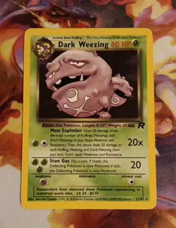 Dark Weezing 31/82 - Team Rocket - Rare - Non Holo - Pokemon Card (B) - Image 1
