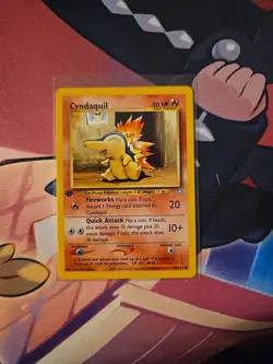 Pokemon TCG Cyndaquil Neo Genesis 1st Edition Common Card #57/111 LP - Image 1