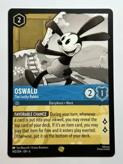 Oswald - The Lucky Rabbit Azurite Sea 142/204 NM Lorcana Card - Image 1