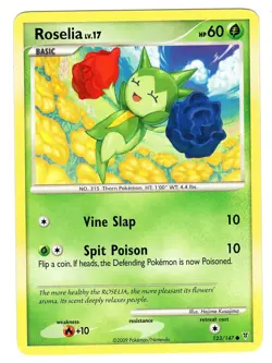 Pokemon TCG Roselia Supreme Victors 123/147 Regular Common Card 2009 LP - Image 1