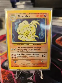 Ninetails 12/102 Pokemon Card Rare 1999 Base Set Holo - Image 1