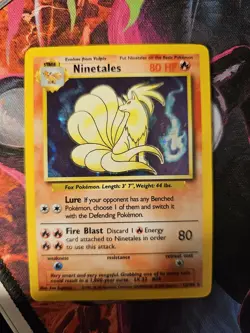 Ninetails 12/102 Pokemon Card Rare 1999 Base Set Holo - Image 2