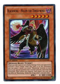 Yu-Gi-Oh Card: Blackwing Hillen the Tengu-wind EXVC-EN008 Super Rare 1st Ed! EX - Image 1