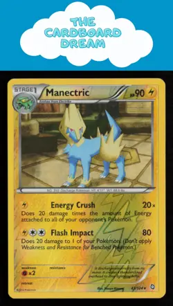 Manectric Dragons Exalted #43/124 Rare Reverse Holo Pokemon Card MP - Image 1