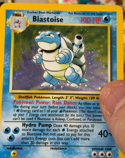 Blastoise 2/130 Holo Rare LP/NM SWIRL - Base Set 2 - Pokemon Card - Image 3