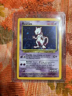 Pokemon TCG Mewtwo Base Set Holo Unlimited Rare Card 10/102 1999 - Image 2