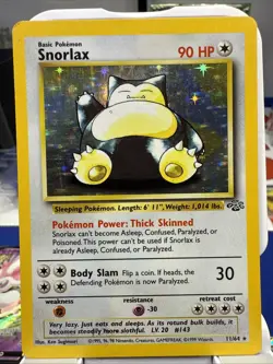 Pokemon TCG Snorlax Holo Rare Card 11/64 Jungle Unlimited - Image 1