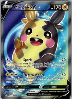 Pokemon Card Morpeko V 190/202 Sword & Shield Base Set - Near Mint - Image 1
