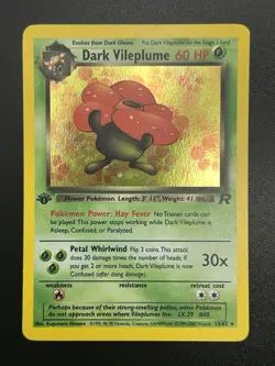 DARK VILEPLUME Pokemon Card - WOTC - 1st Edition - Team Rocket 13/82 HOLO NM (C) - Image 2