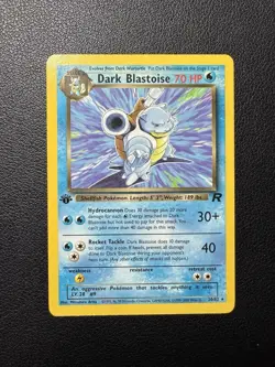 Dark Blastoise 20/82 1st Edition Non 1999-2000 Team Rocket Pokemon Card TCG NM - Image 1