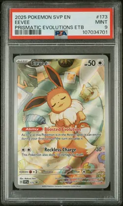 PSA 9 Eevee Promo Prismatic Evolutions #173 Pokemon Card TCG - Image 1