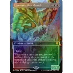 FOIL LUMINOUS BROODMOTH (BORDERLESS) Bloomburrow: Commander Magic MTG MINT CARD - Image 1