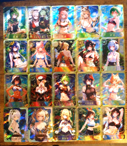 Genshin Impact Waifu 20 Card Lot - Beautiful Goddess Story Cards Ganyu Fischl - Image 1