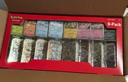 Pokemon TCG Prismatic Evolutions 8 Mini-Tin Bundle w/ Promo Cards COSTCO SEALED - Image 1