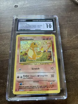 Charmander 001/034 Trading Card Game Classic Holo CGC GEM MINT 10!!!! - Image 1