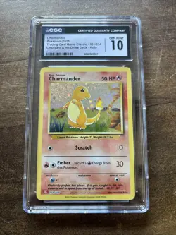Charmander 001/034 Trading Card Game Classic Holo CGC GEM MINT 10!!!! - Image 2