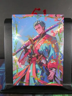 Roronoa Zoro UR Rare Holo Card One Piece Anime Collectible CCG Cherry Blossom - Image 1