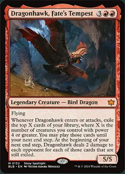 [1x] Dragonhawk, Fate's Tempest Near Mint, English Bloomburrow MTG Magic - Image 1