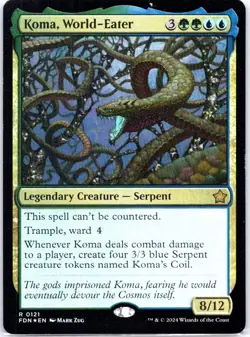 #121 Koma, World-Eater Foundations Rare Foil - Image 1