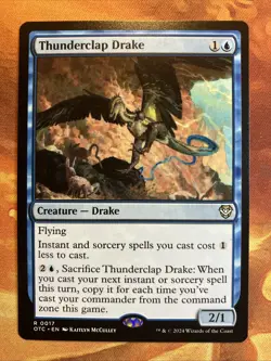 MTG Thunderclap Drake Commander: Outlaws of Thunder Junction Rare Near-Mint!! - Image 1
