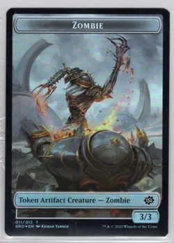 1x Zombie/Powerstone Token *Foil* - The Brothers' War - Near Mint - Image 1