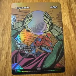MTG Traumatize (Borderless FOIL) - MTG Spider-Man 0015 - NM/M - Image 2