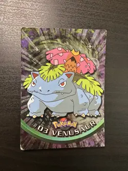 Venusaur Holo - #3 Series 1 Topps - Pokemon Card - LP - Image 1
