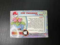 Venusaur Holo - #3 Series 1 Topps - Pokemon Card - LP - Image 2