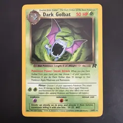 Vintage Pokemon Team Rocket Dark Golbat 24/82 Non-holo Rare WotC 2000 - Image 1