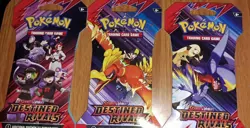Pokemon TCG Destined Rivals Sleeved Booster Pack Factory Sealed New - Image 1
