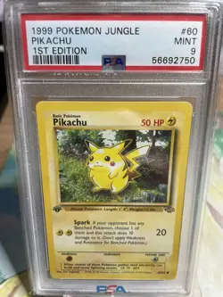1999 Pokemon Jungle Pikachu #60 PSA 9 MINT 1st Edition - Image 3