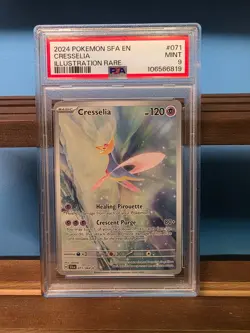 2024 POKEMON SFA EN-SHROUDED FABLE ILLUSTRATION RARE #071 CRESSELIA PSA 9 - Image 1