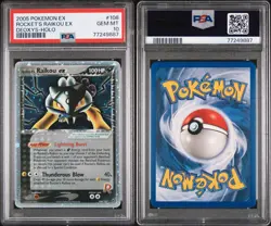 2005 Pokemon EX Rocket's Raikou EX Holo Deoxys #108 PSA 10 Gem Mint - Image 3