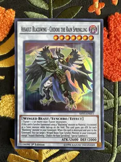 Yugioh Assault Blackwing - Chidori the Rain Sprinkling SHVI-EN051 Super 1st NM - Image 1