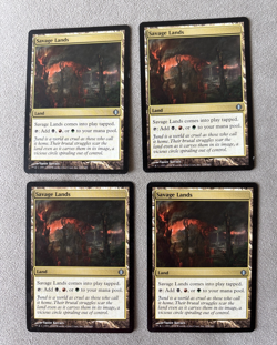 SAVAGE LANDS X4 4 4X Shards of Alara MTG Magic the Gathering Cards - Image 1