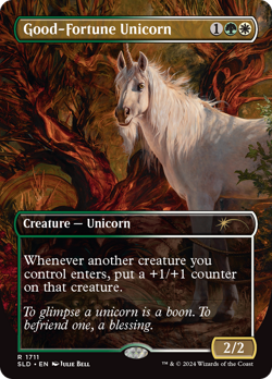 Good-Fortune Unicorn (Secret Lair) FOIL PROMO NM White Green Rare CARD ABUGames - Image 1