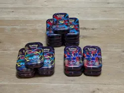 EMPTY Set of 16 Mega Evolution Mini Tins Pokemon TCG Collectible Tin, No Cards - Image 2